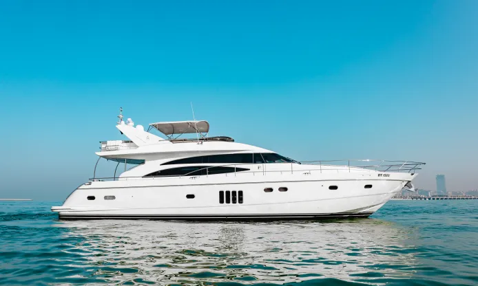 Visitors enjoy yachting trips on customized Dubai yachts.