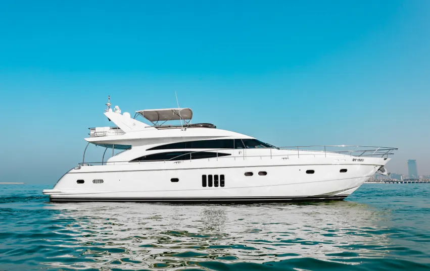 Visitors enjoy yachting trips on customized Dubai yachts.